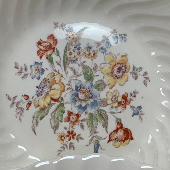 Vintage Clifton by Royal Bowls Ivory Floral Swirl Rim 7 7/8" Lot of 4 - Picture 3 of 8